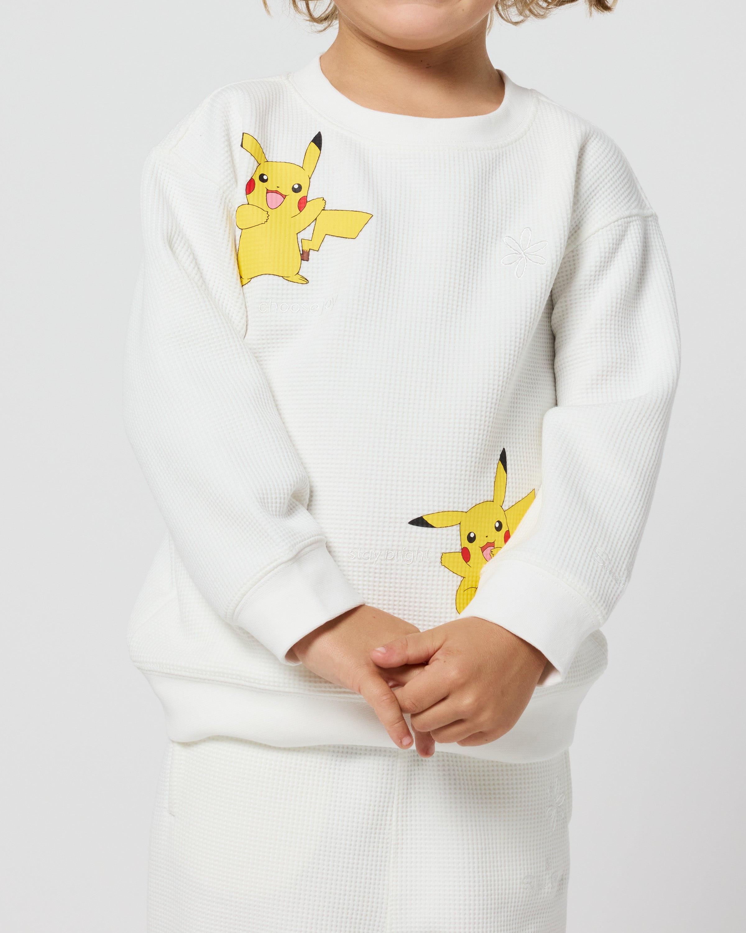 Kids- Pikachu Keep It Electric Thermal Crewneck