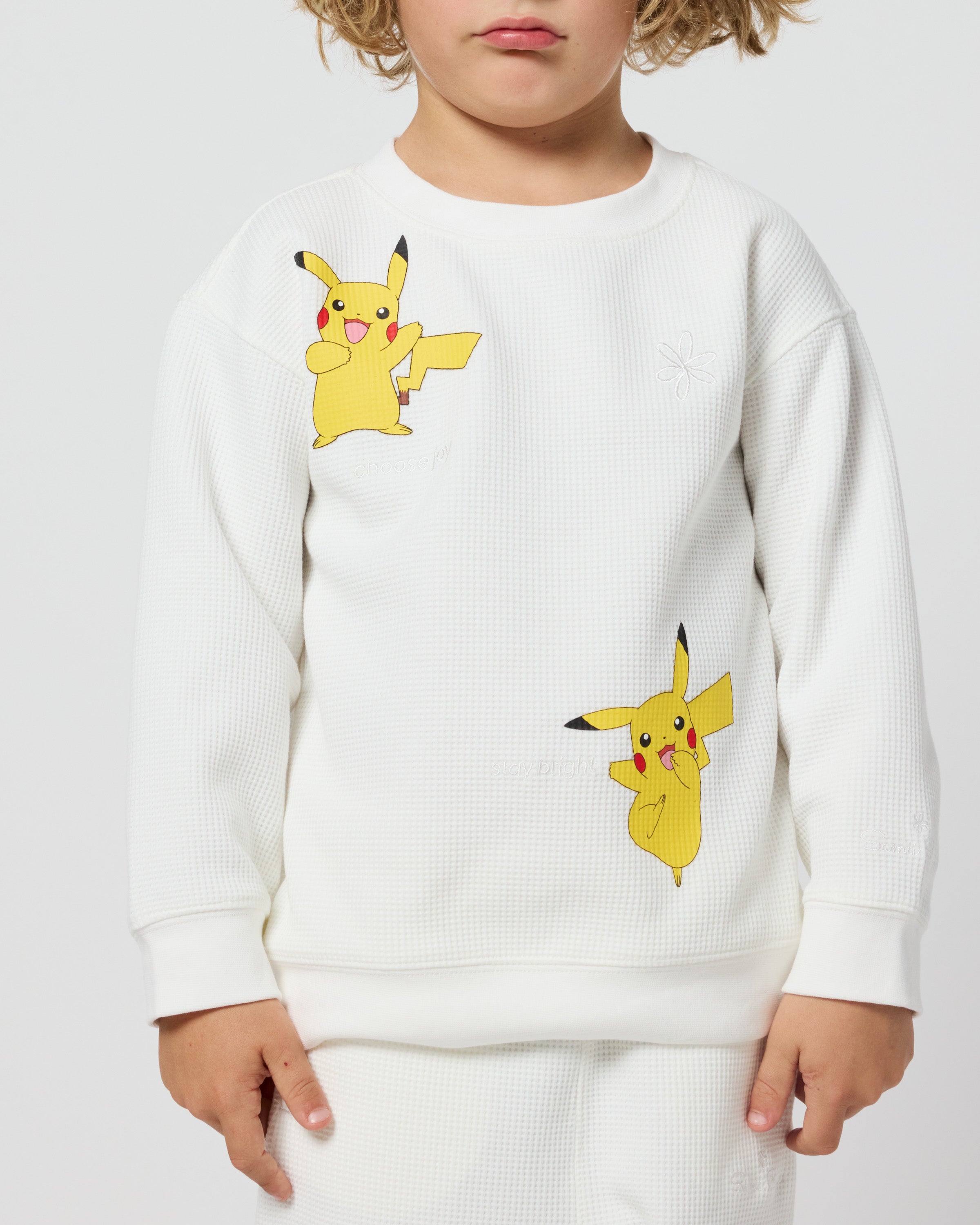 Kids- Pikachu Keep It Electric Thermal Crewneck