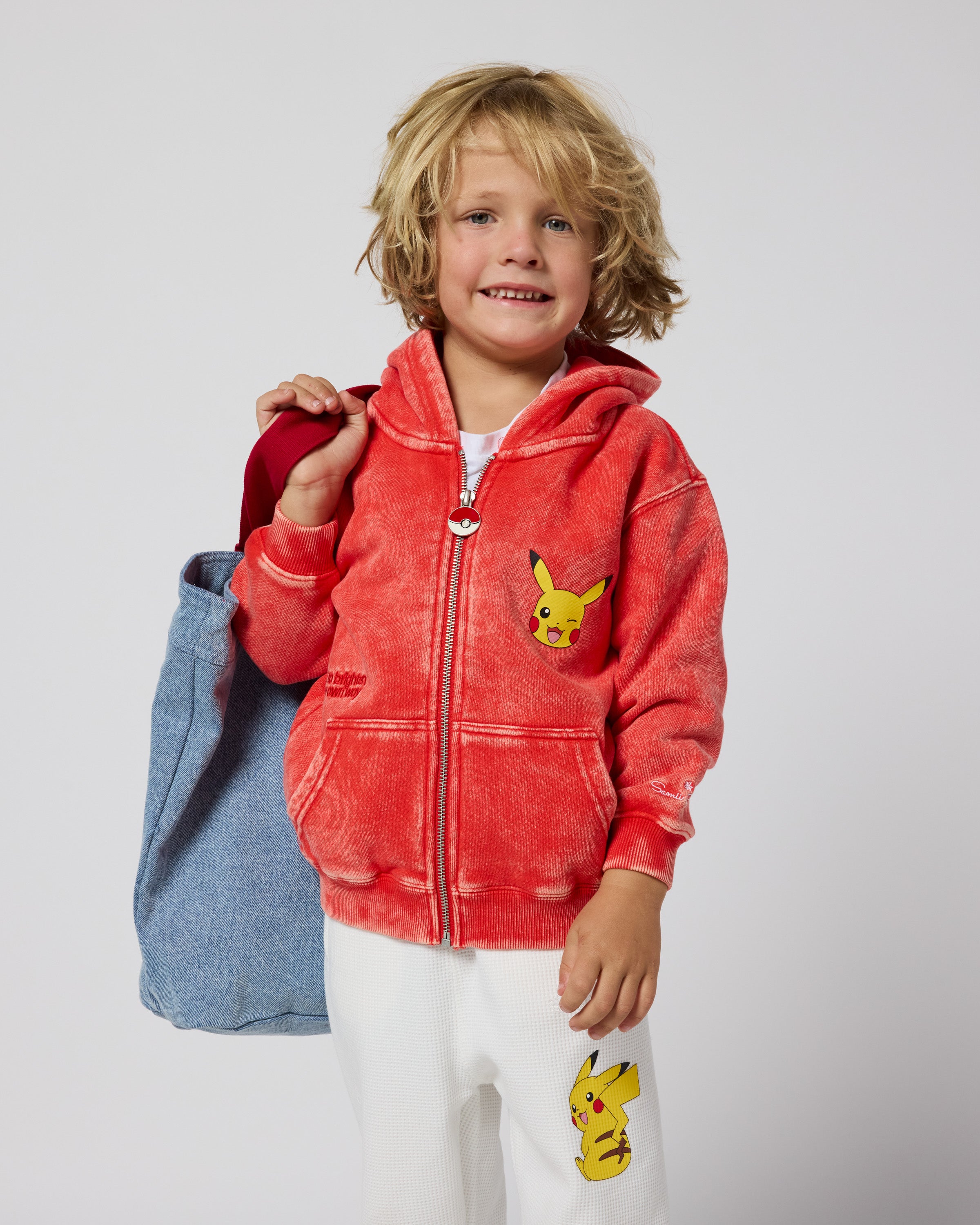 Kids- Pikachu Brighten Your Day Zip Up Hoodie