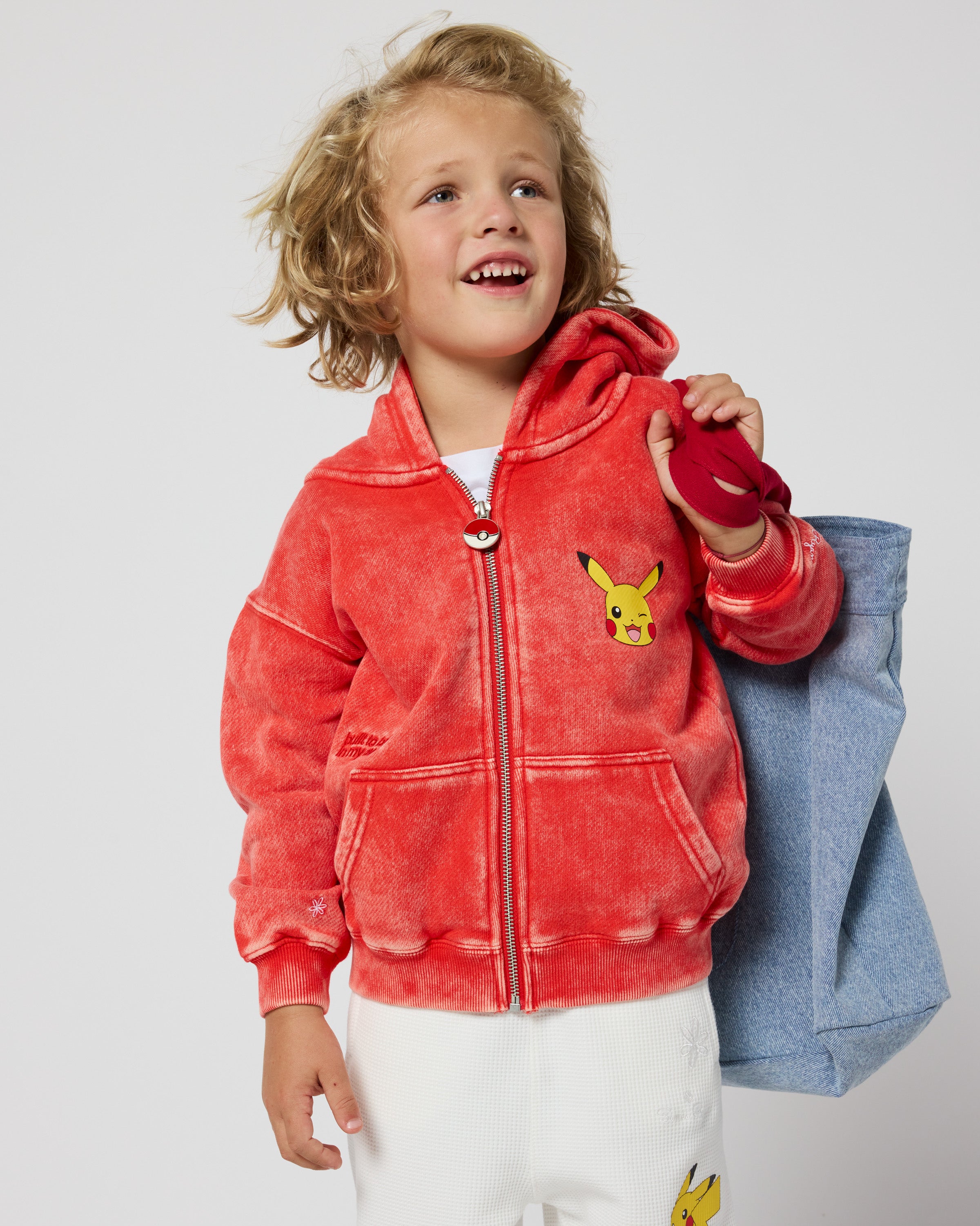 Kids- Pikachu Brighten Your Day Zip Up Hoodie