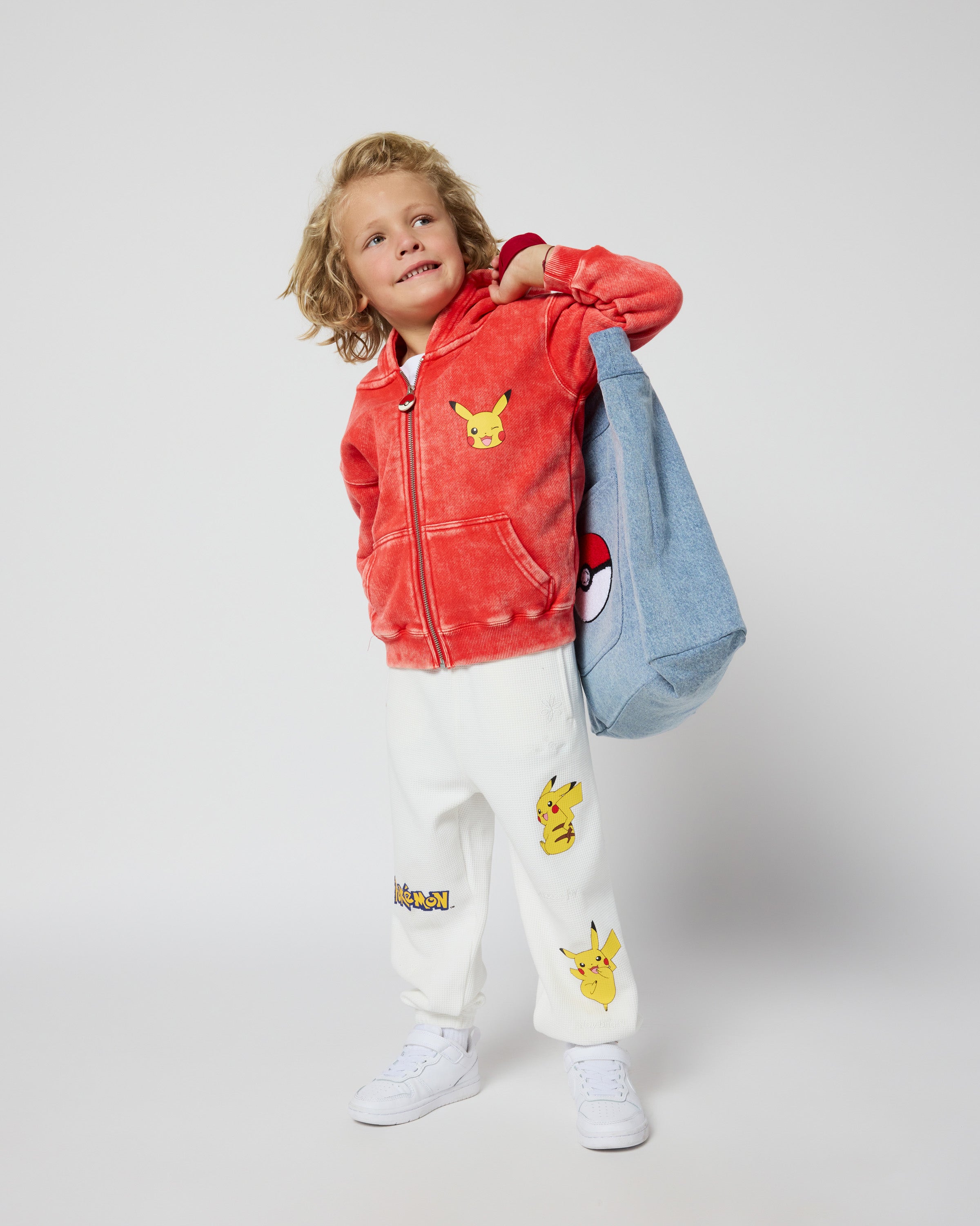 Kids- Pikachu Brighten Your Day Zip Up Hoodie