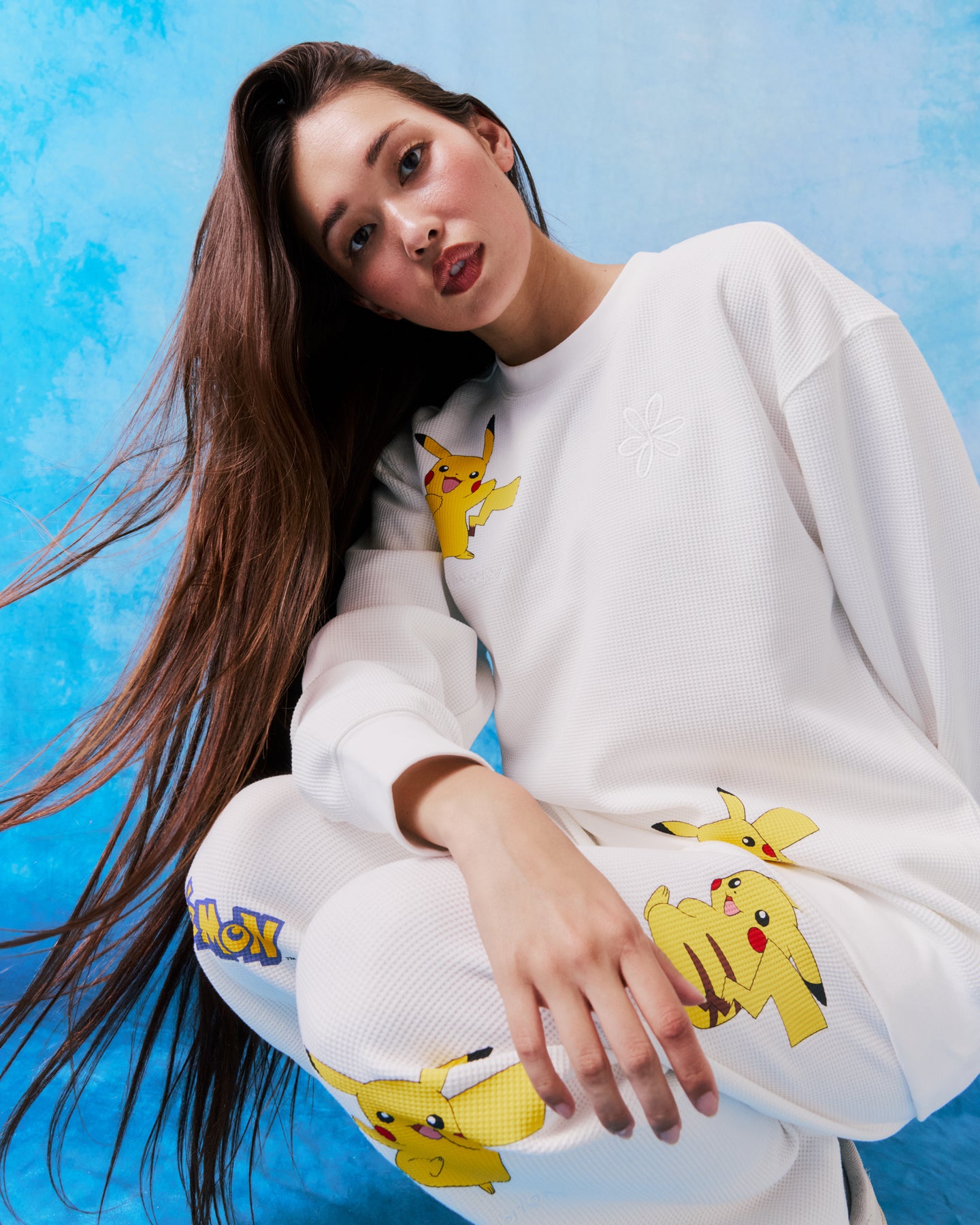 Pikachu Keep It Electric Thermal Crewneck