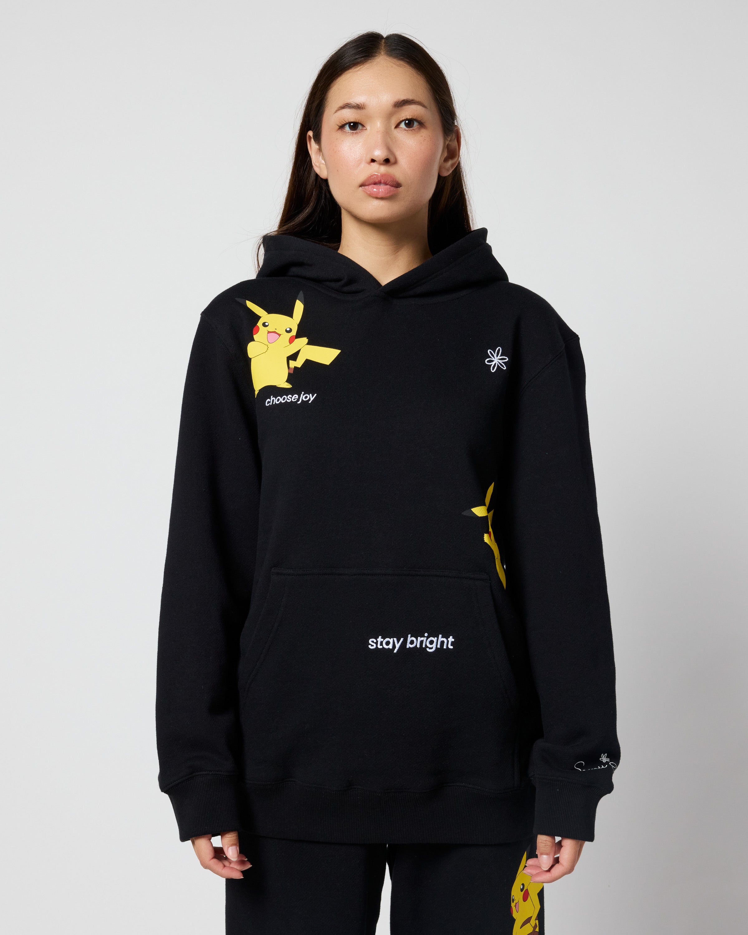 Pikachu Keep It Electric Hoodie, Black