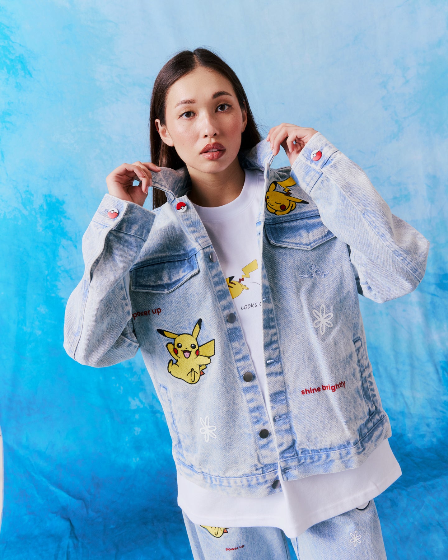 Pikachu Power Up Denim Jacket
