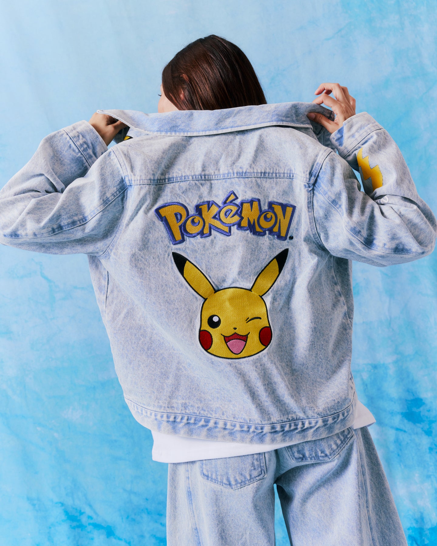 Pikachu Power Up Denim Jacket