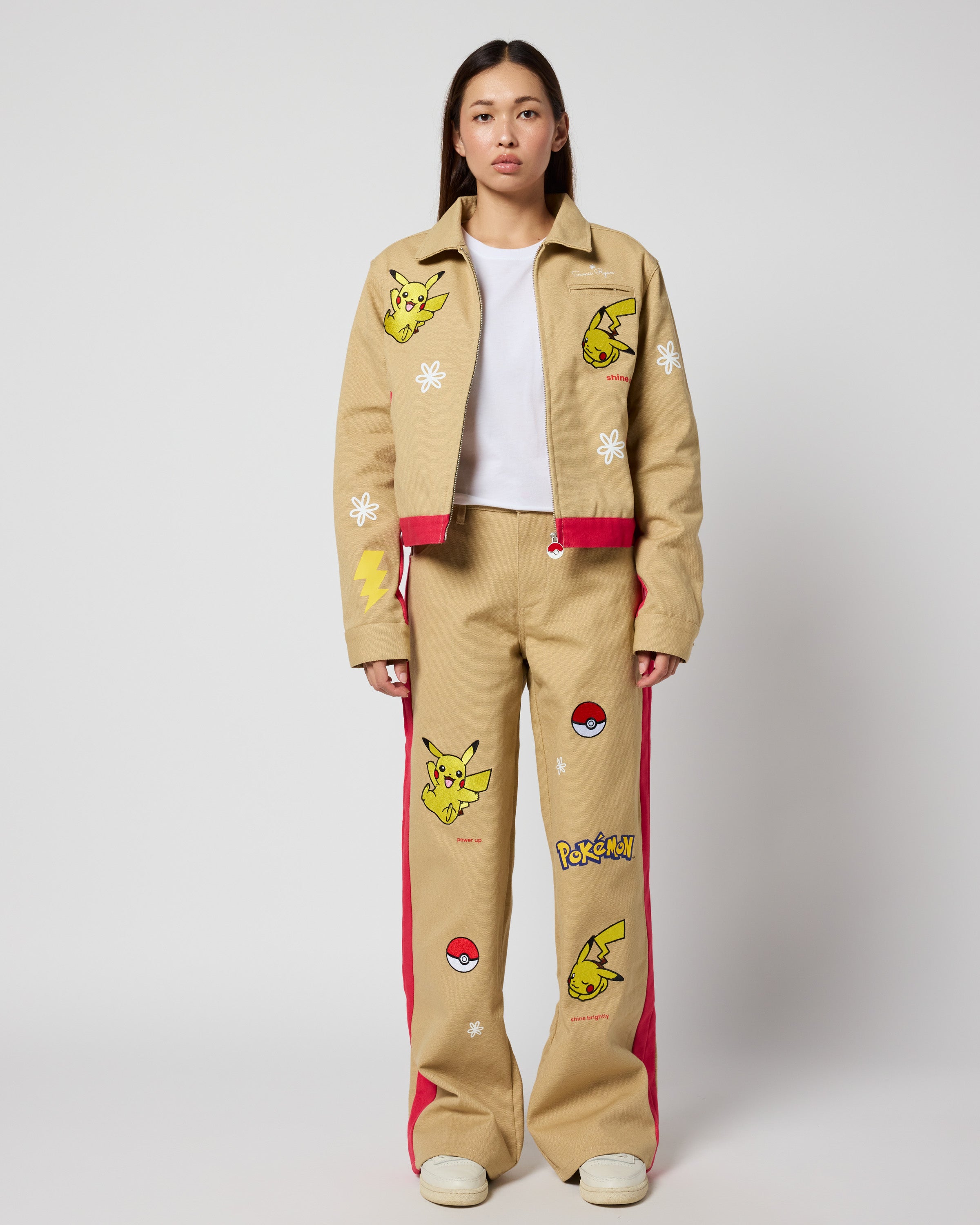 Pikachu Power Up Work Wear Jacket