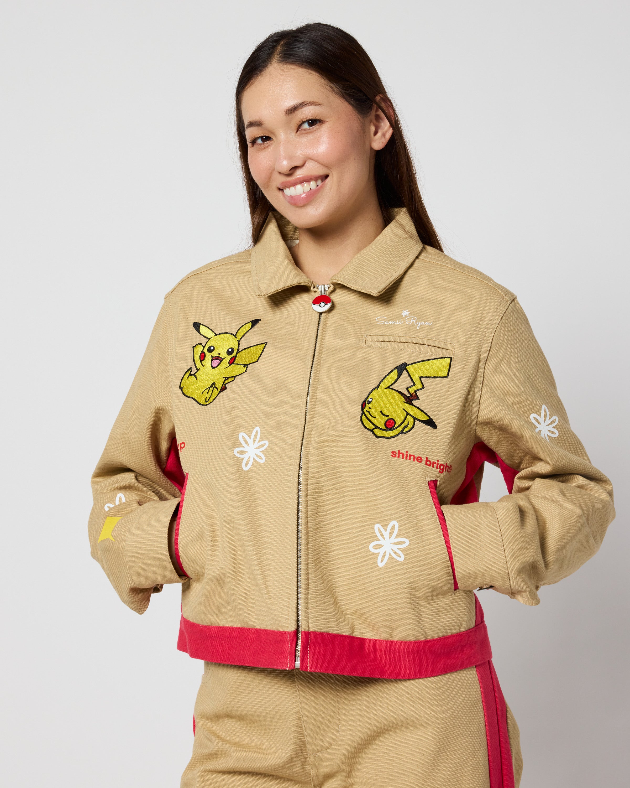 Pikachu Power Up Work Wear Jacket
