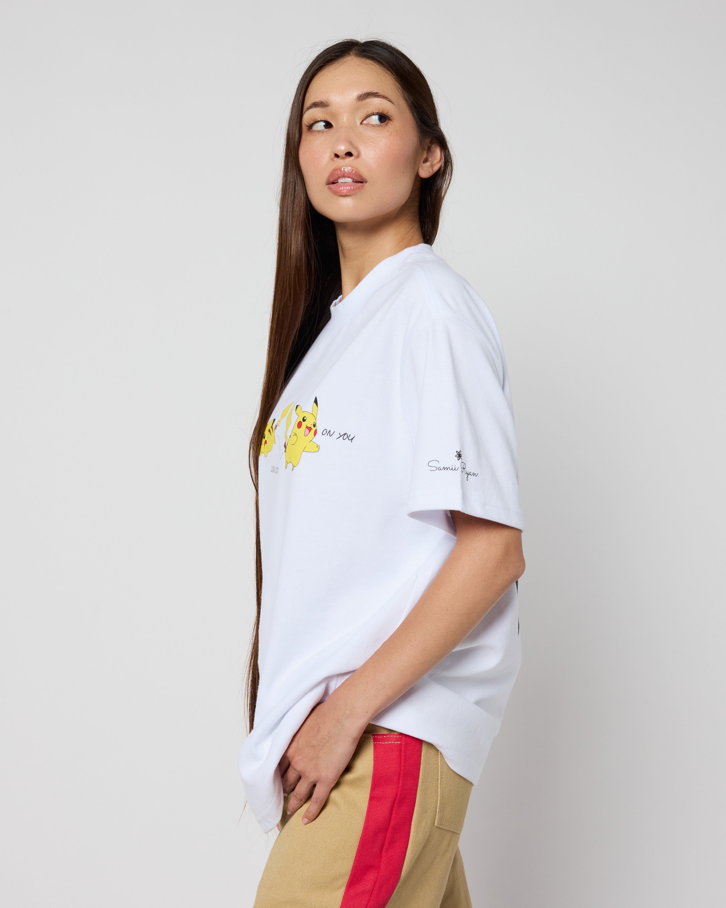 Pikachu Oversized Tee, White