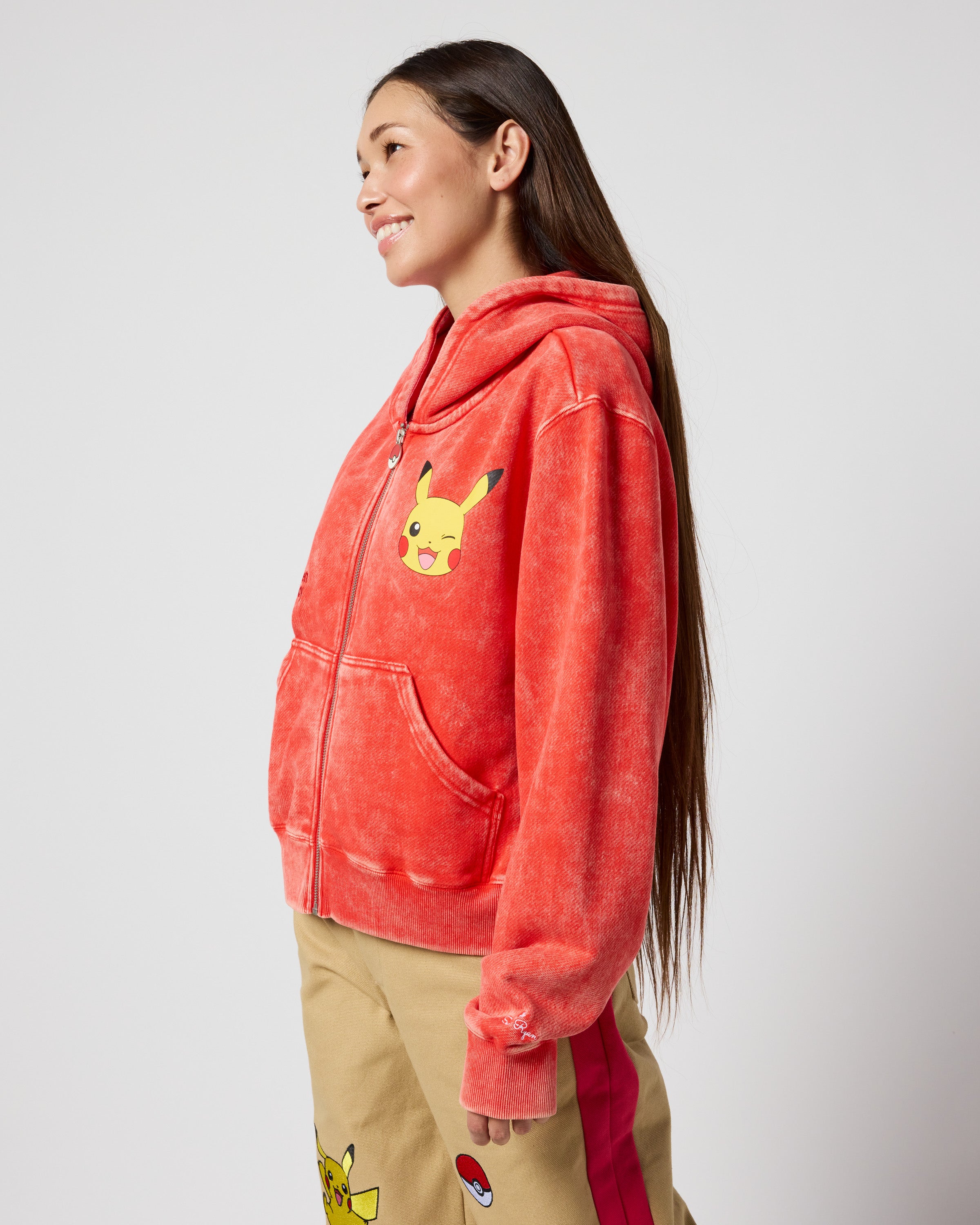 Pikachu Brighten Your Day Zip-Up Hoodie