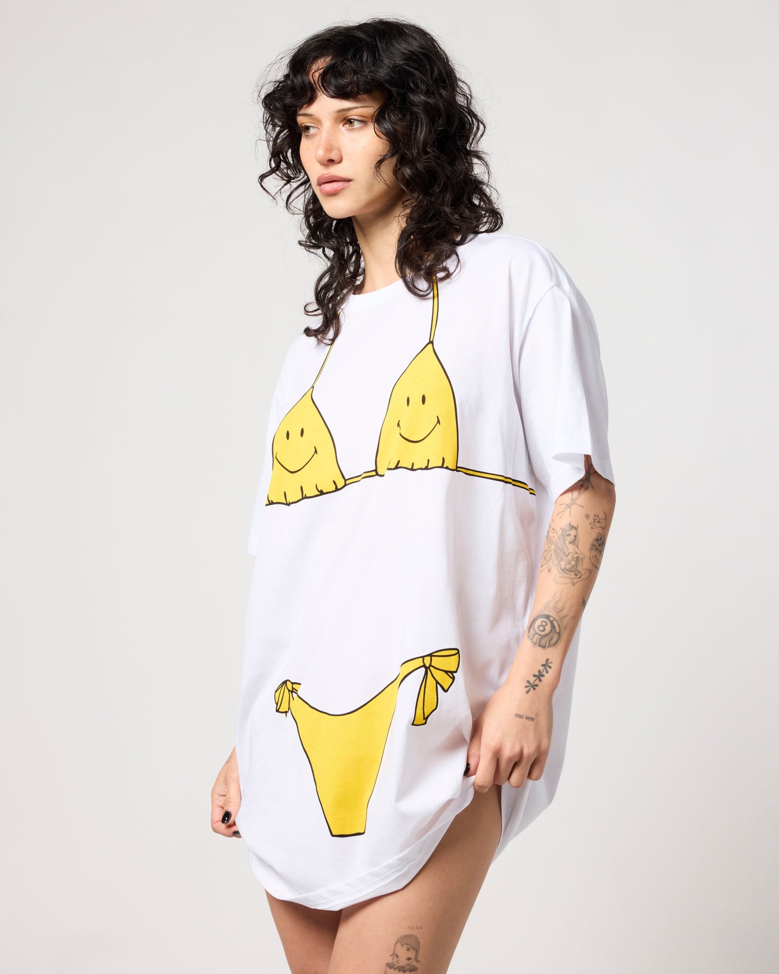 Smiley Bikini T-Shirt Dress
