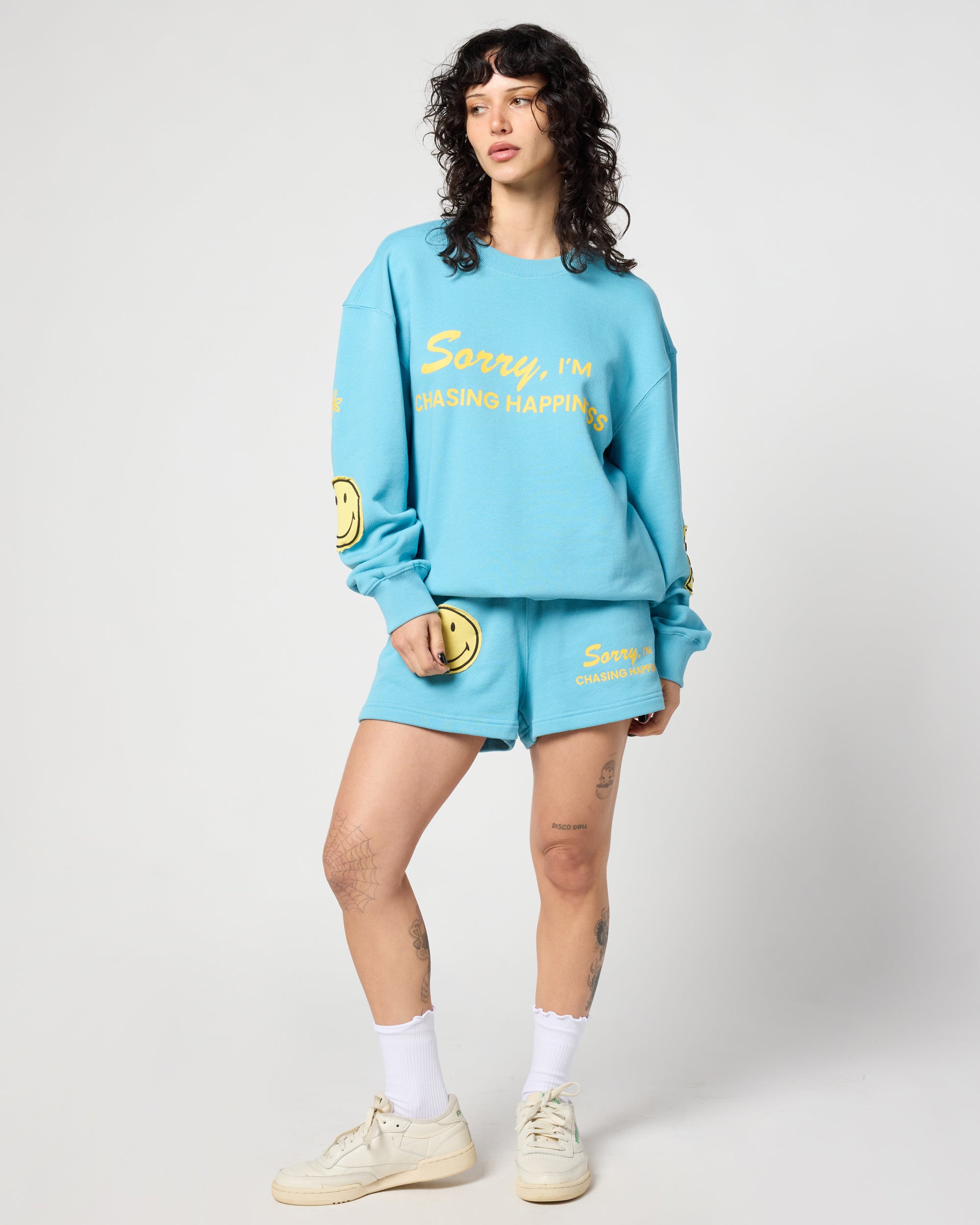 Smiley Chasing Happiness Crewneck