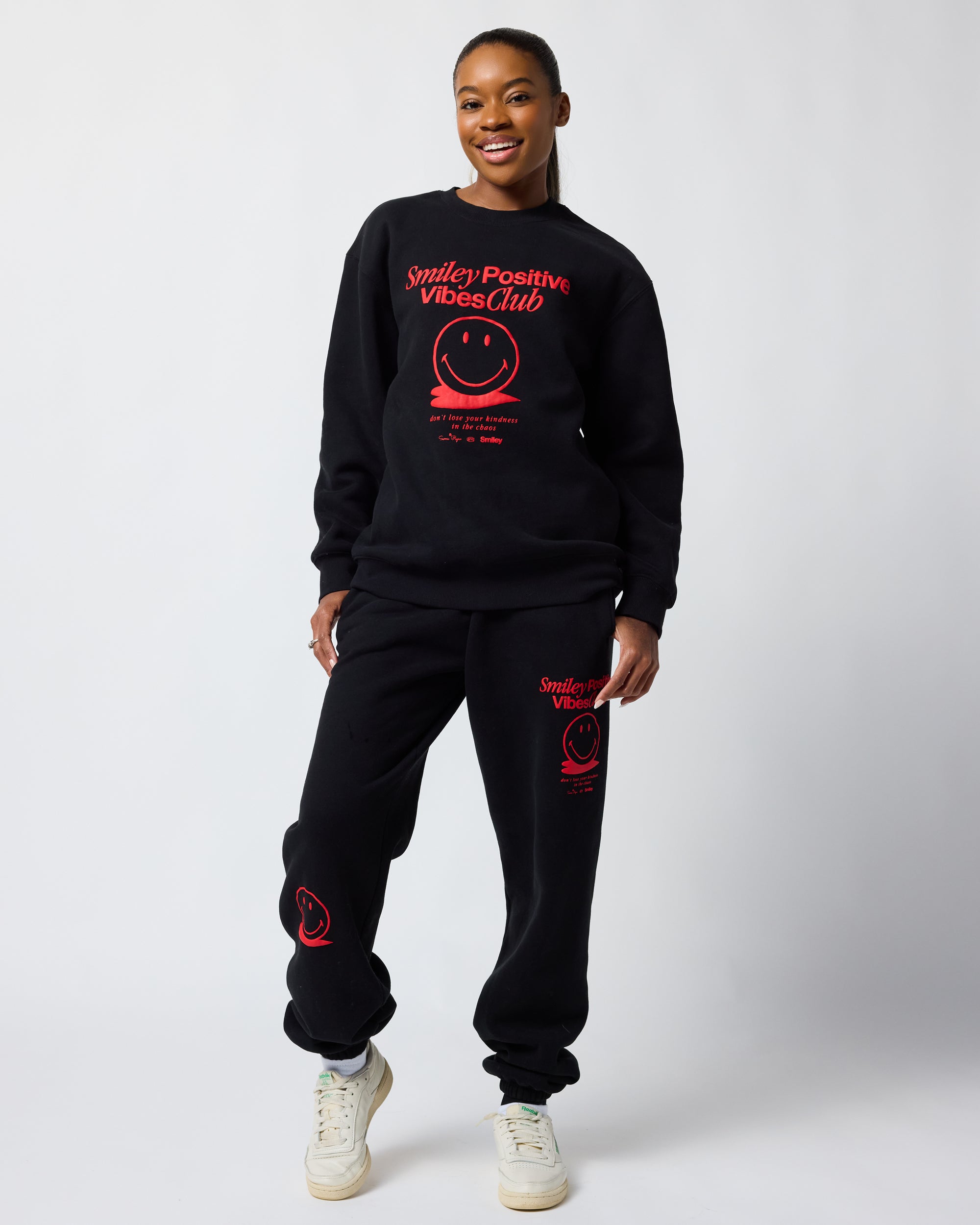 Smiley® Positive Vibes Club Crewneck