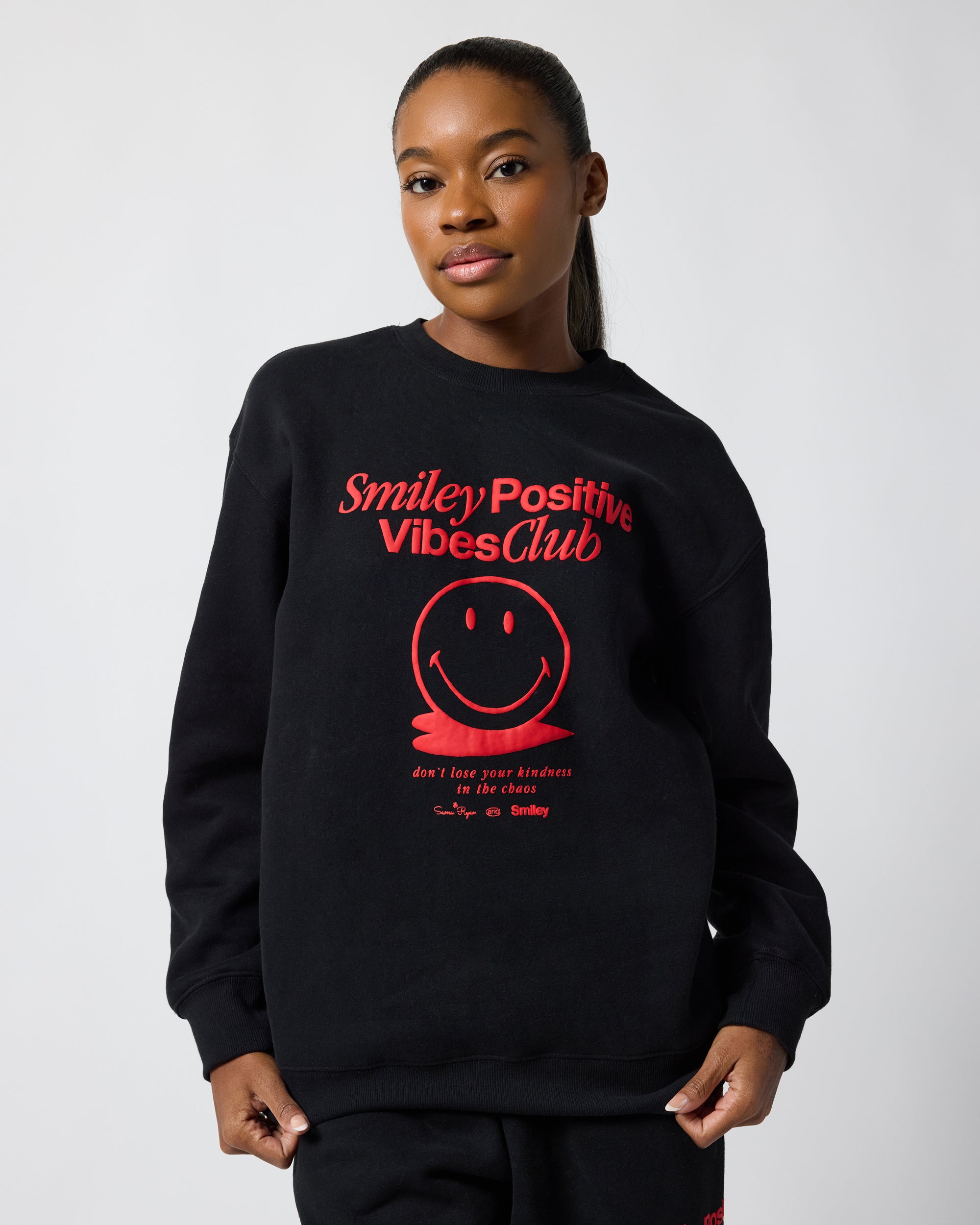 Smiley® Positive Vibes Club Crewneck