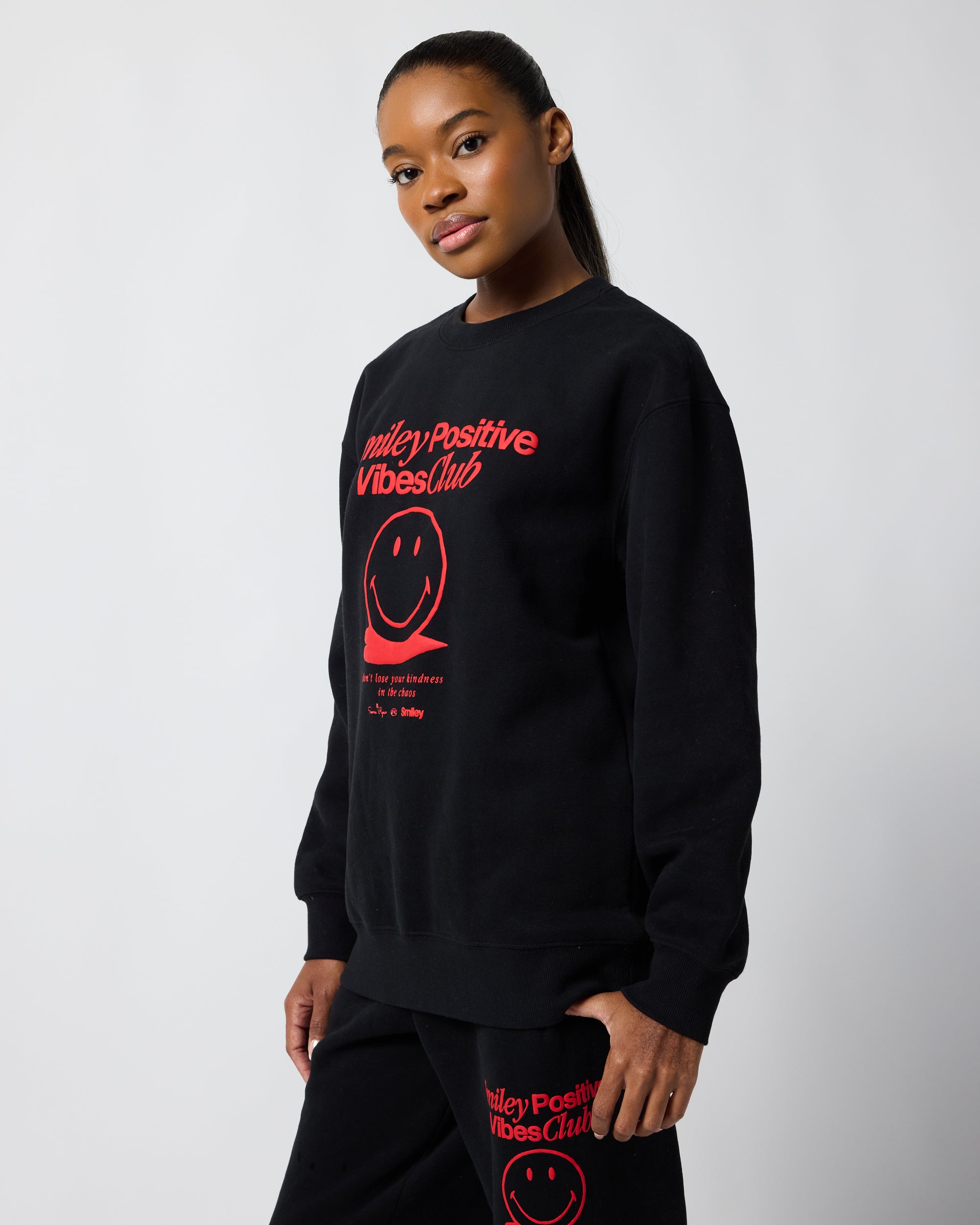 Smiley® Positive Vibes Club Crewneck