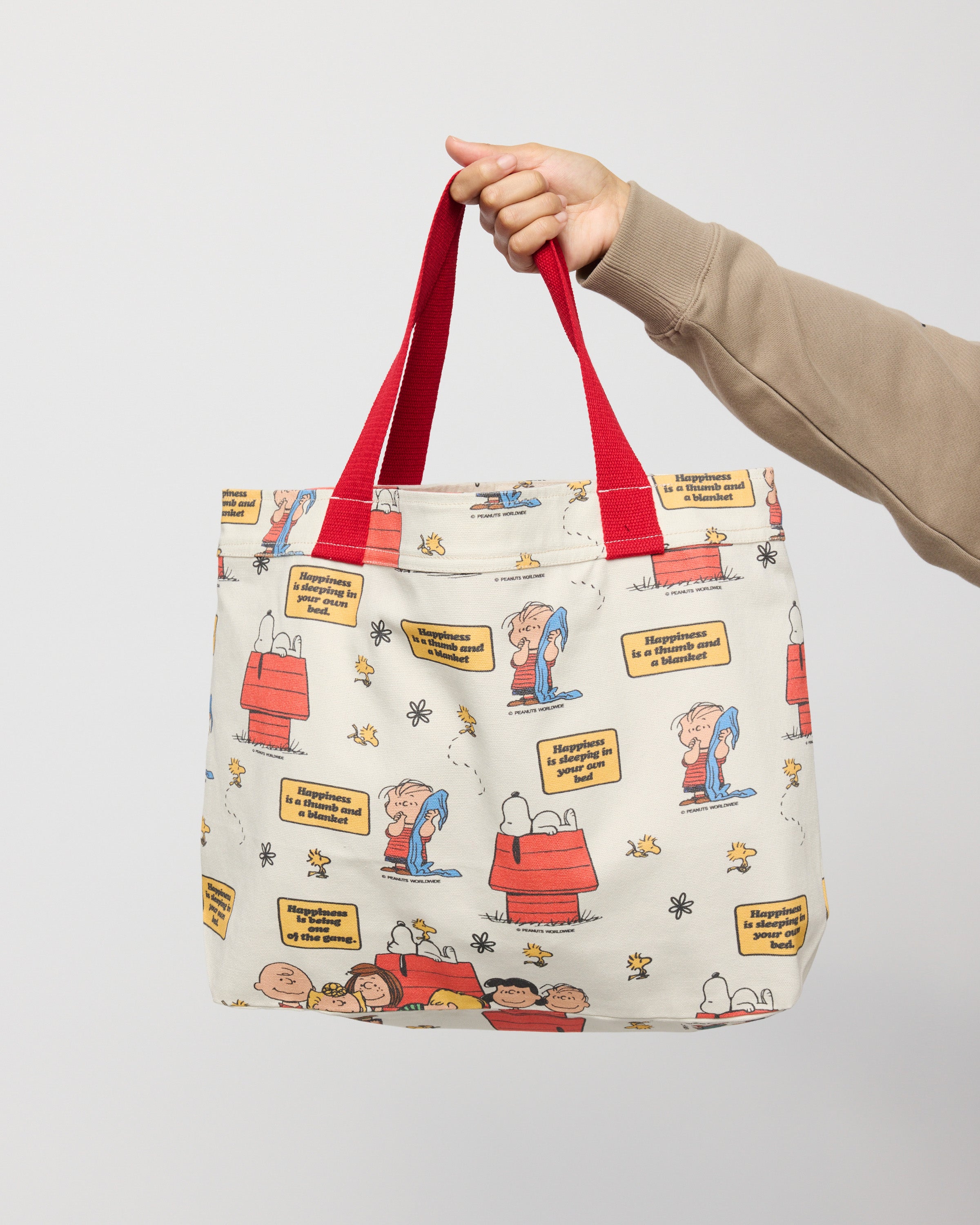 Peanuts The Meaning Of Happiness Tote Bag