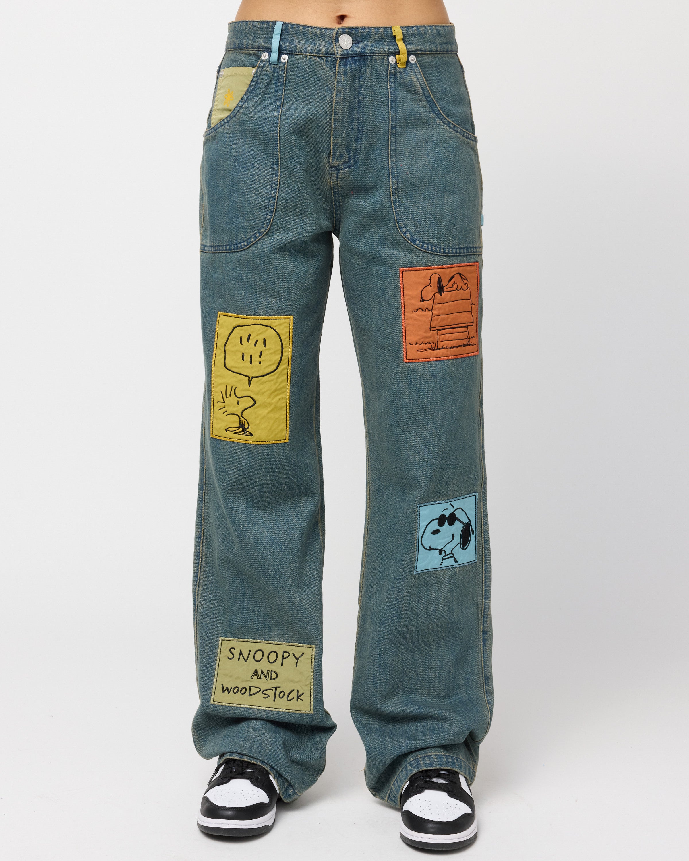 Snoopy & Woodstock Denim Pants