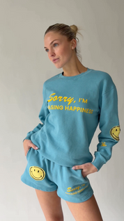 Smiley Chasing Happiness Crewneck