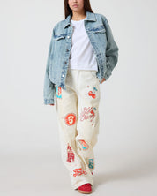 Wild Cherry Oversized Denim Jacket