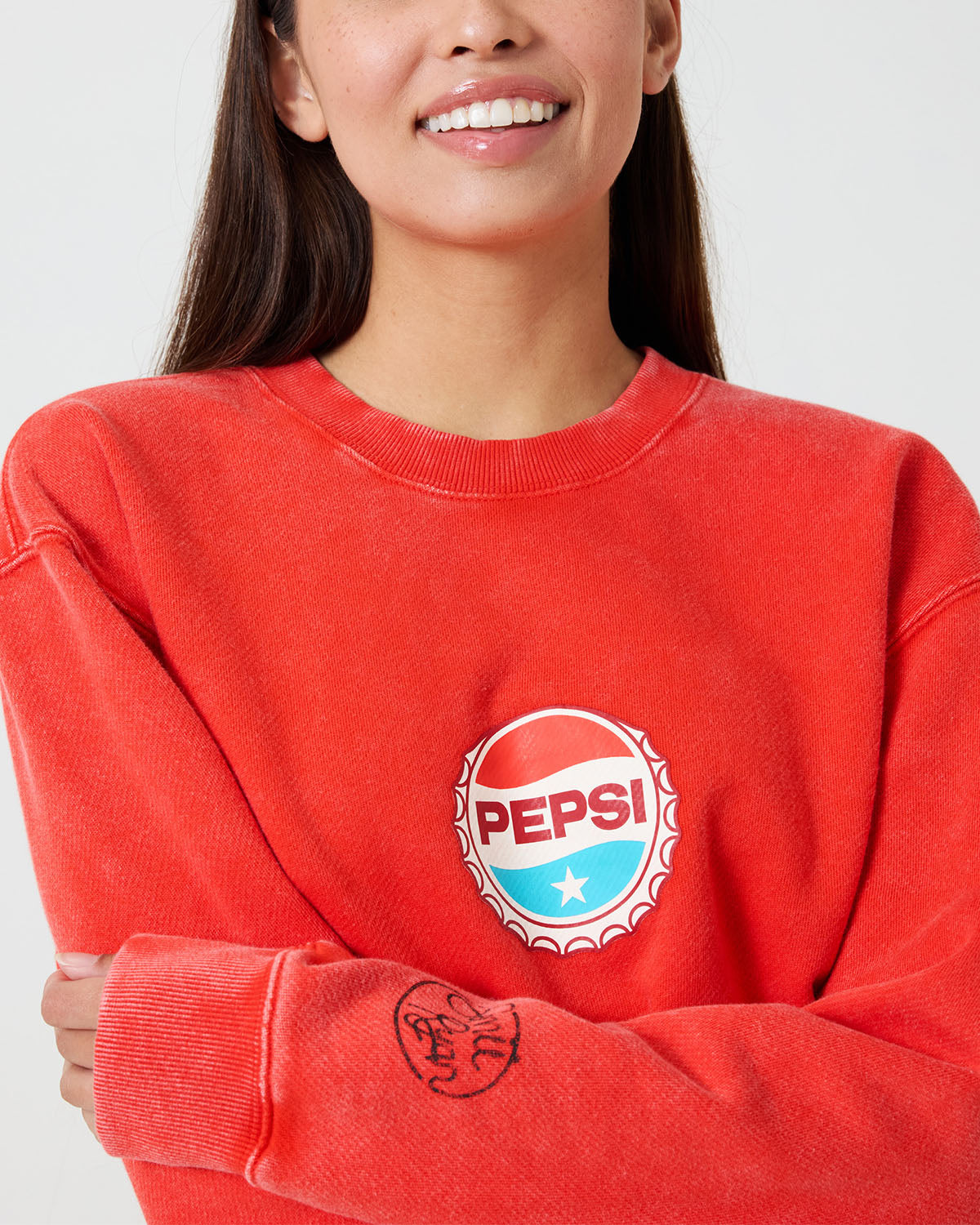 Cowgirl Pepsi Crewneck, Red