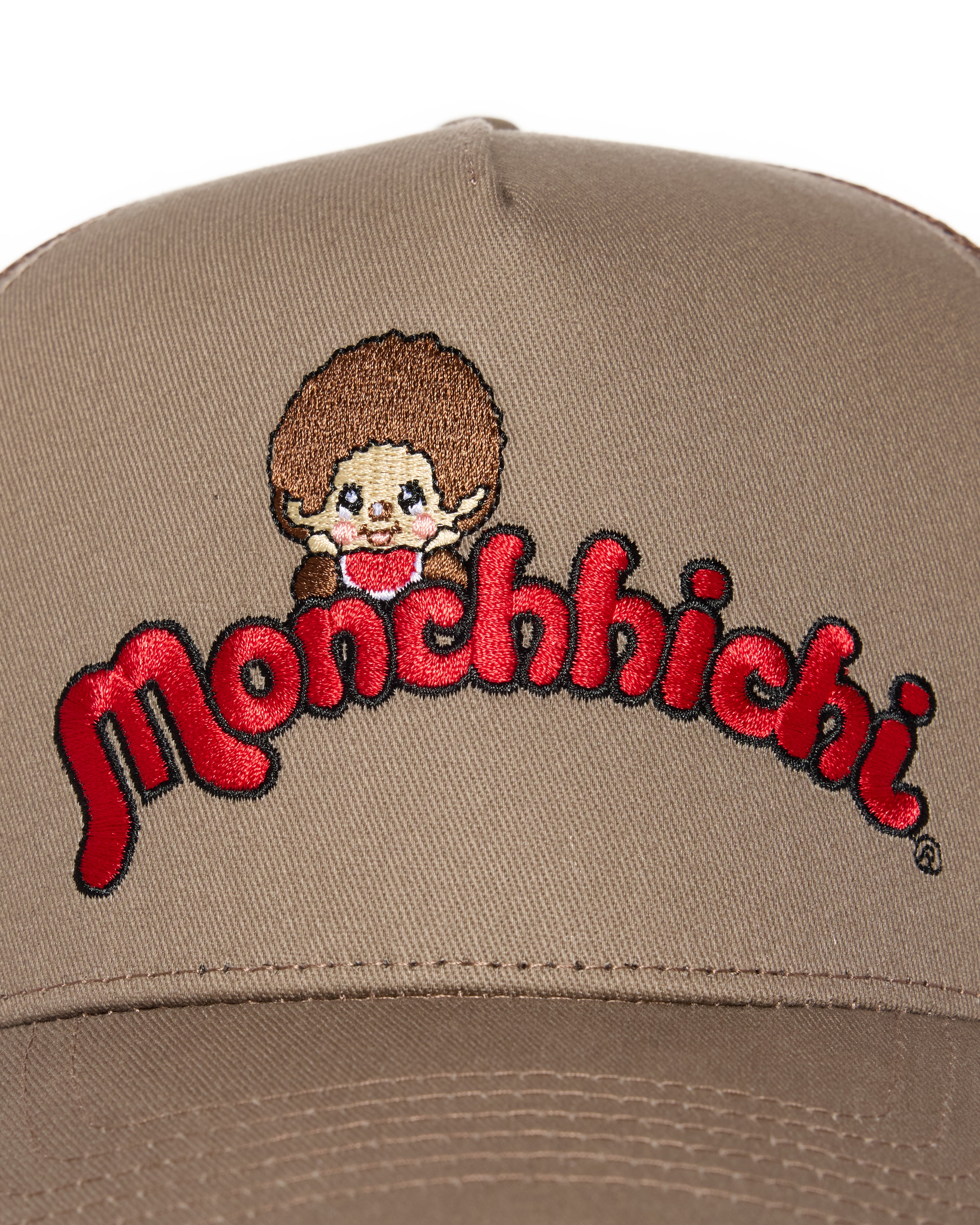 Monchhichi™ Logo Trucker Hat, Brown – Samii Ryan