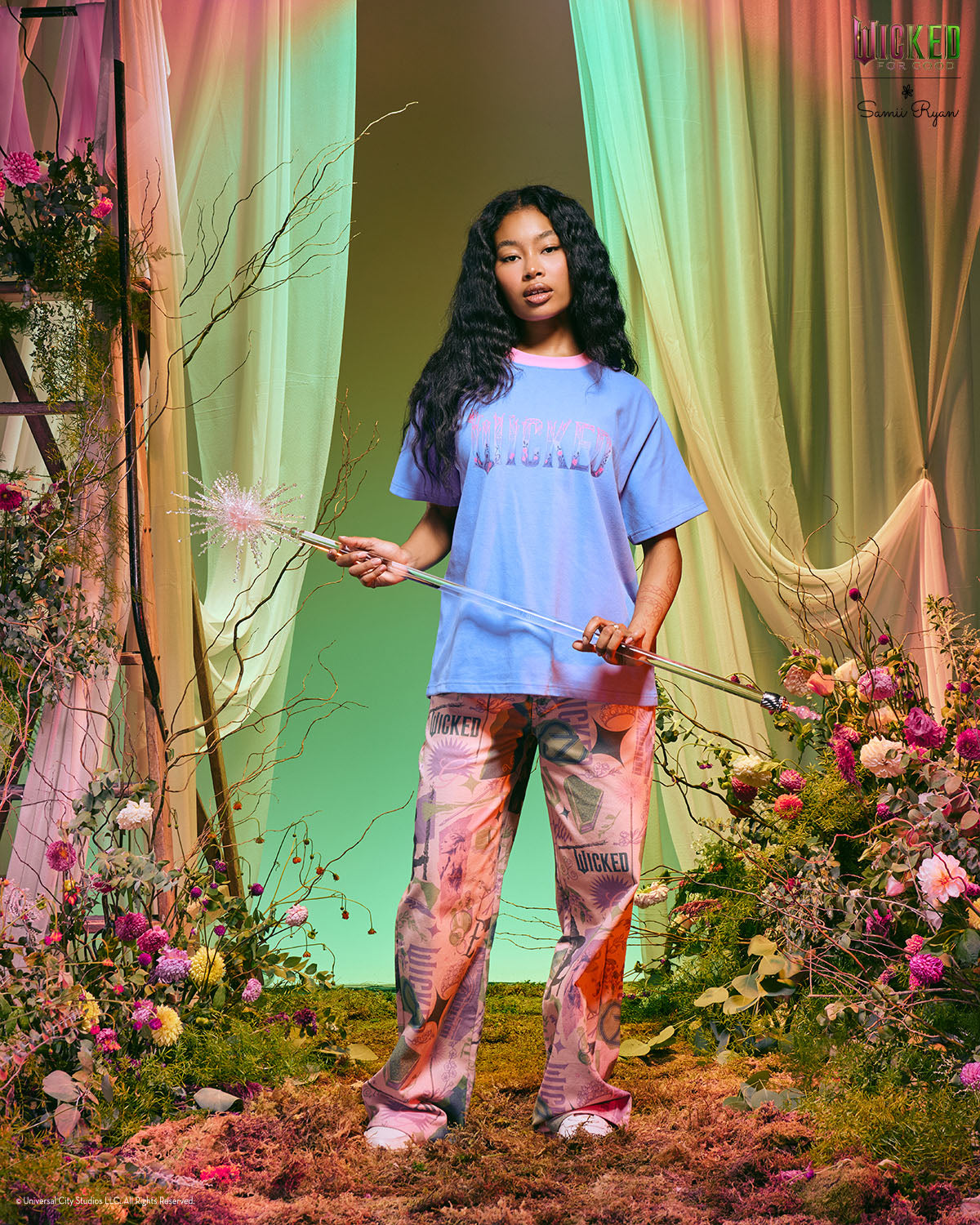 Wicked: For Good, Glinda Wicked Logo Oversized T-Shirt