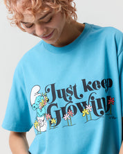 Just Keep Growing Oversized Tee, Blue