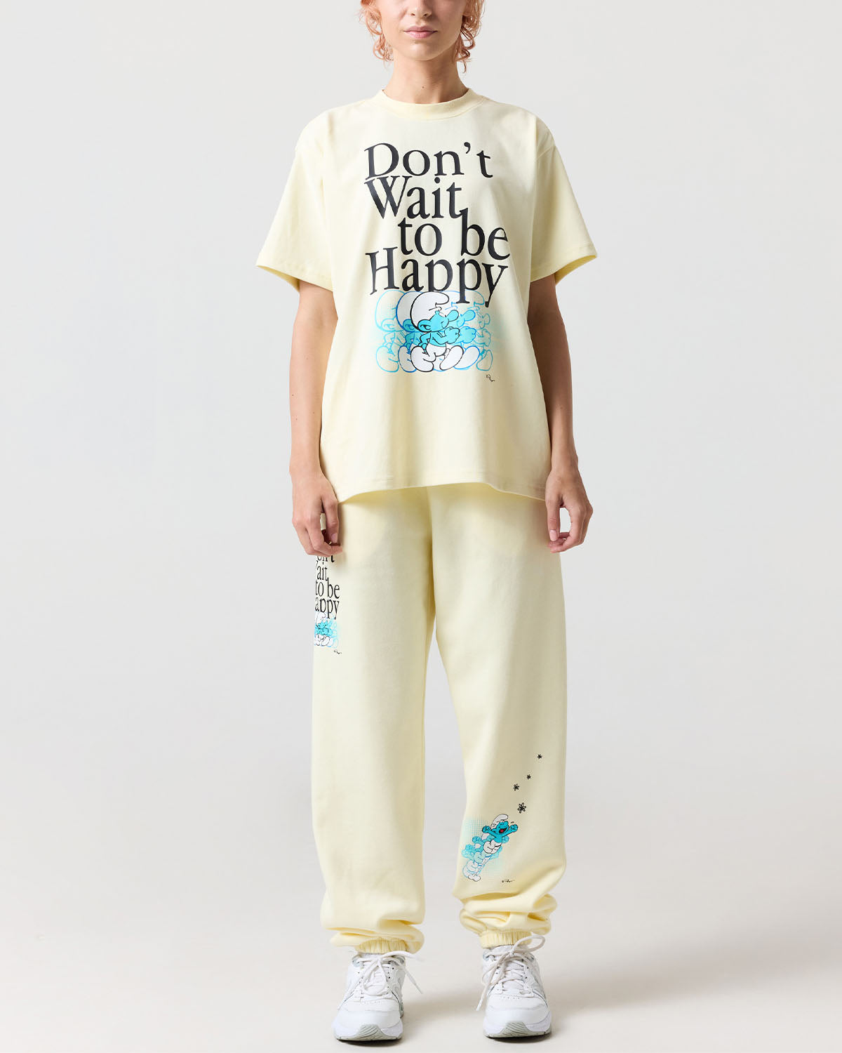 Don't Wait To Be Happy Oversized Tee, Yellow