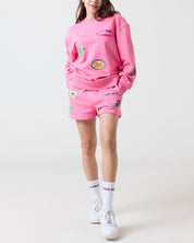 Clueless Collage Crewneck, Pink