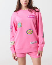 Clueless Collage Crewneck, Pink