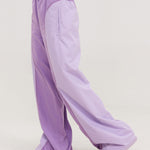 purple contrast nylon pant