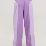 purple contrast nylon pant