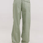 green utility pant with darts