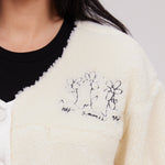 sherpa jacket with embroidery