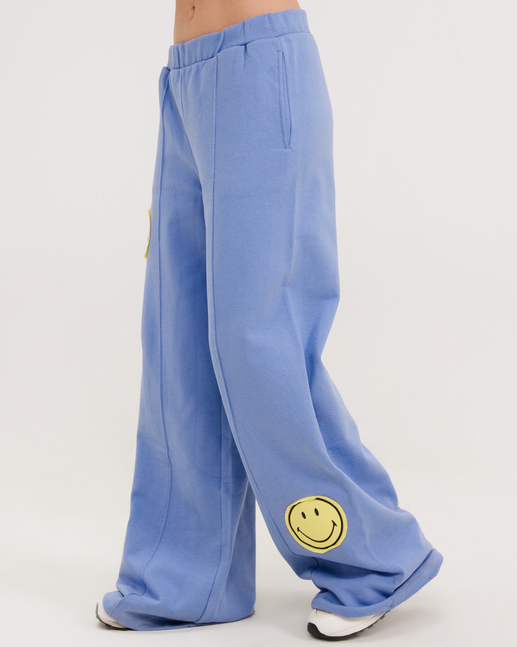 smiley face sweat pants