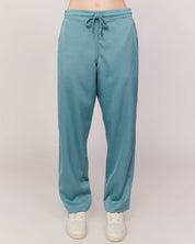 blue satin womens pants