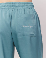 blue satin womens pants