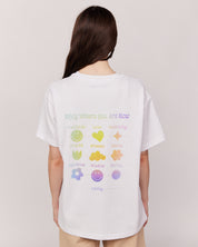 smiley face oversized tee