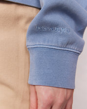denim wash zip up hoodie