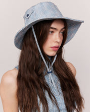 checkered safari hat