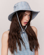 checkered safari hat