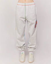 smiley face grey sweatpants