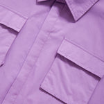 purple cargo shirt with pockets