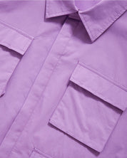purple cargo shirt with pockets